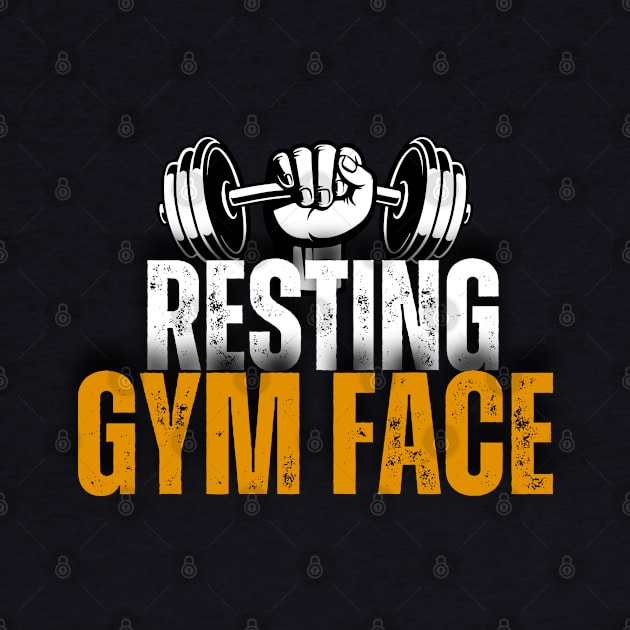 Funny Resting Gym Face Women's & Men's Fitness Workout Exercise by weirdboy